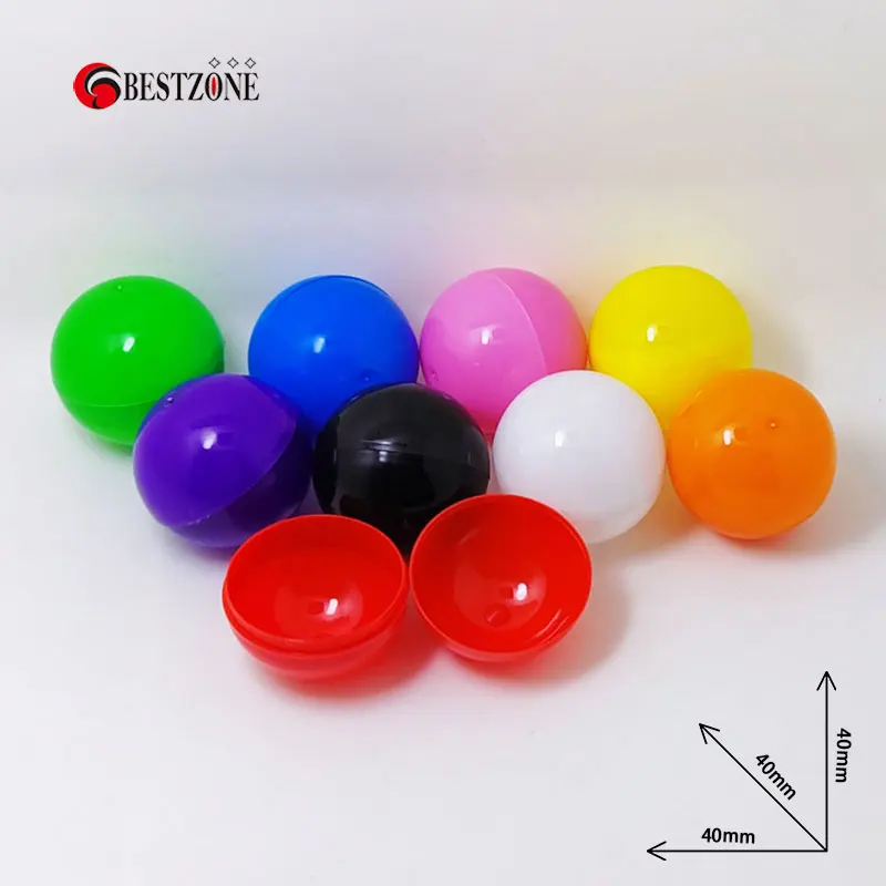 50 Pz/Lotto 40Mm 1.57 Pollici Capsule Giocattolo Di Plastica Vuote Gashapon Bambini Regali Per Bambini Per Distributori Automatici Di Gumball Palla A 
