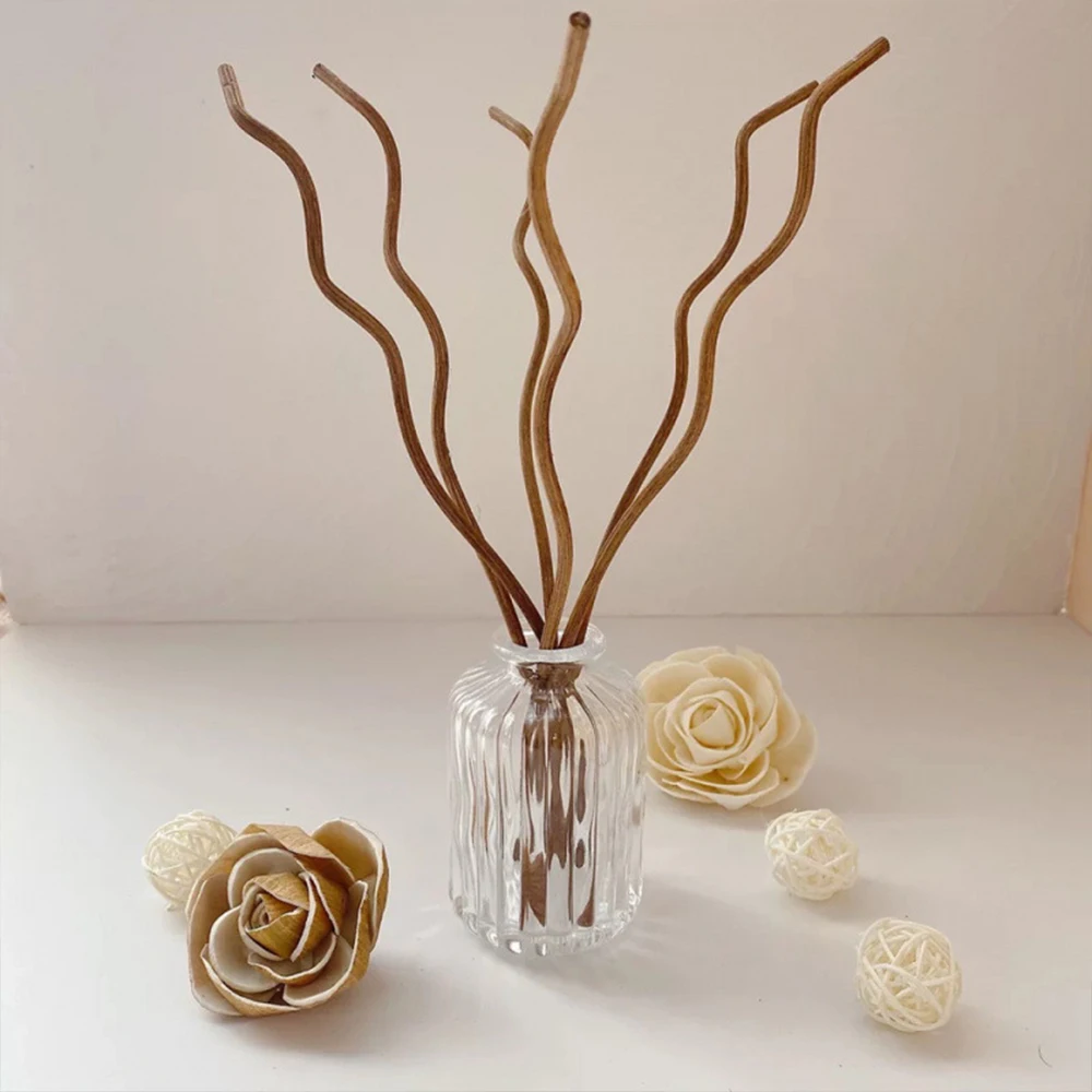 Diffuser Stick Rattan Stick Wavy Rattan Reed Fragrance Diffuser Refill Sticks Replacement Office Home Decor 20Pcs
