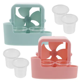 2 Set di Supporti per Ventilatori Refrigeranti con Funzione di Umidificazione e Raffreddamento per Scrivania, Camera da Letto e Dormitorio