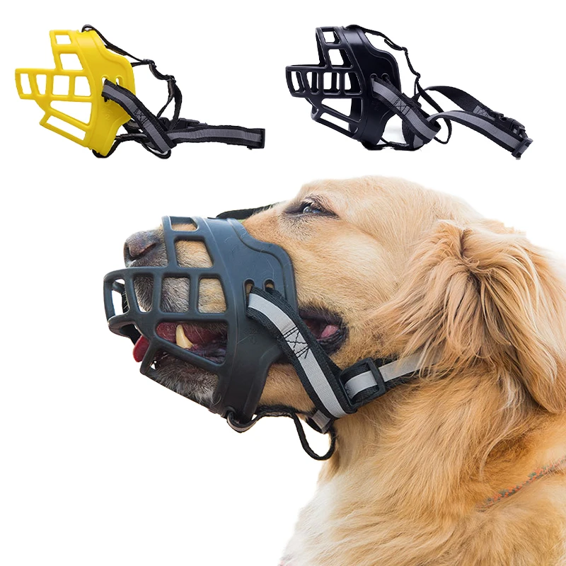 DogMuzzlesRubberDogsFaceMaskAntibiteBarkingAdjustablePet