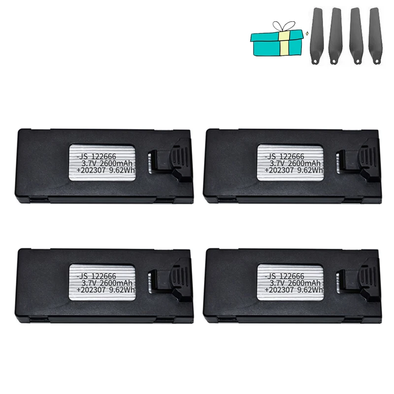ตัวเลือกสินค้า แบตเตอรี่โดรน 3.7V 2600mAh สำหรับ E88 E88PRO E99 P1 P5PRO และอื่นๆ