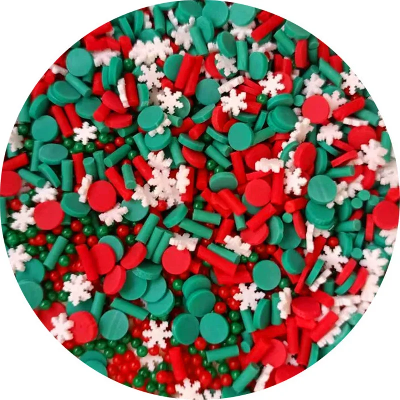 Mixed Xmas Snowfake Slices Slime Christmas Polymer Clay Sprinkles Crafts soft Clay Nail Shaker DIY Crystal Mud Filler Accessorie polymer clay kit polymer clay slime toy