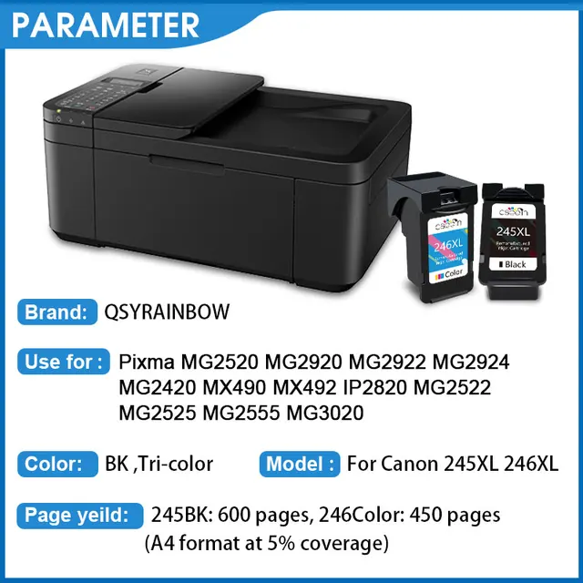 Canon Printer Ink Canon PG-245 XL CL-246 XL Genuine Ink Value