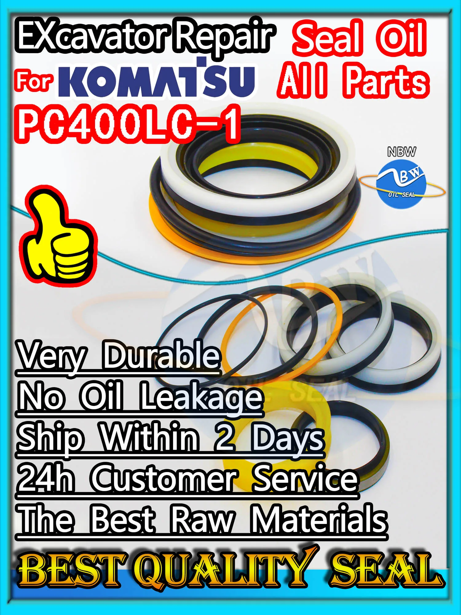 

For KOMATSU PC400LC-1 Seal Kit Excavator Repair Oil High Quality PC400LC 1 Digger Clamshell Shovel Adjust Swing Gear Gasket NBR