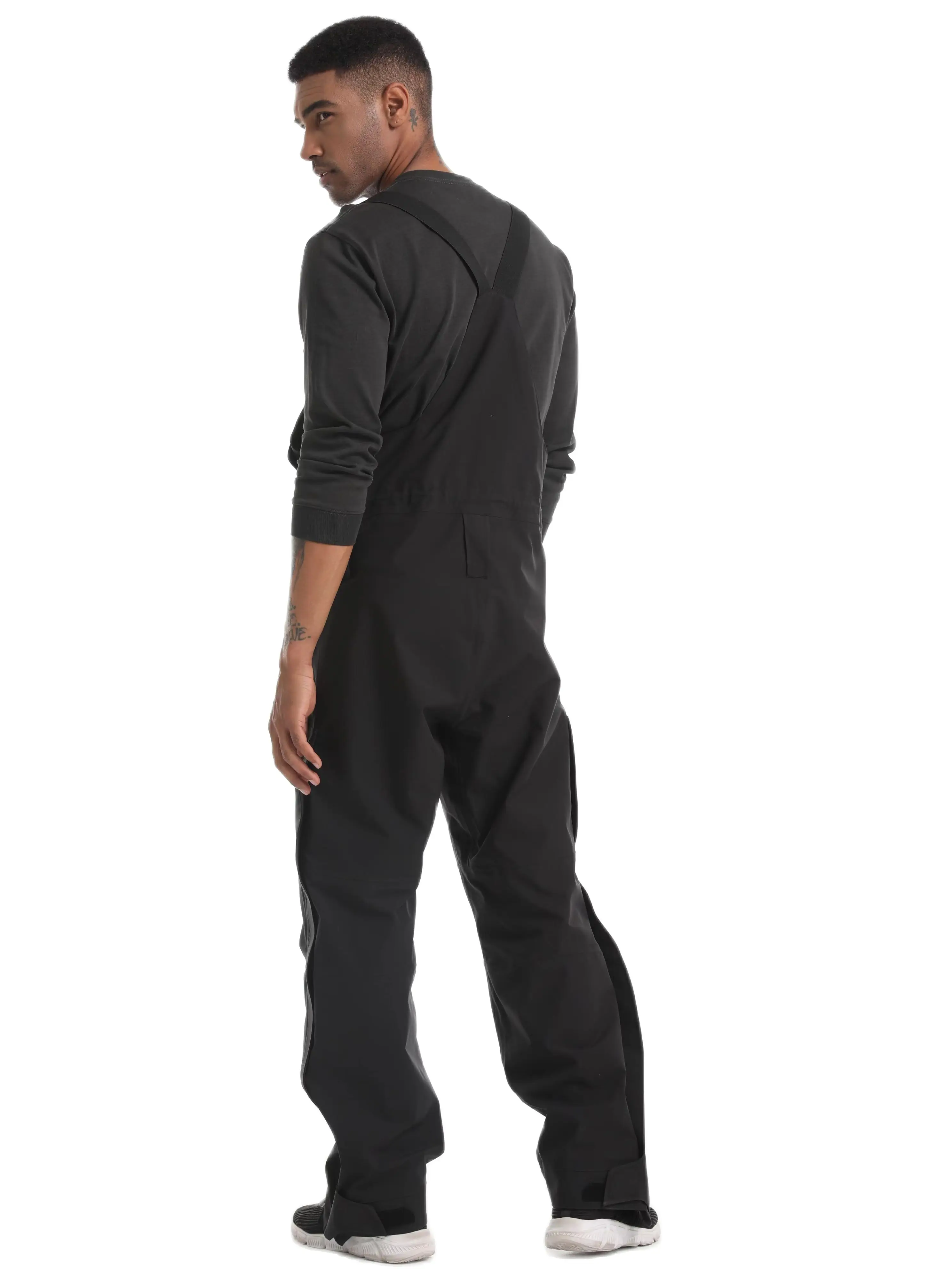 Men Chest Pants Waterproof Fishing Pants Leg Zipper Front Pockets Fishing Bib Wading In River