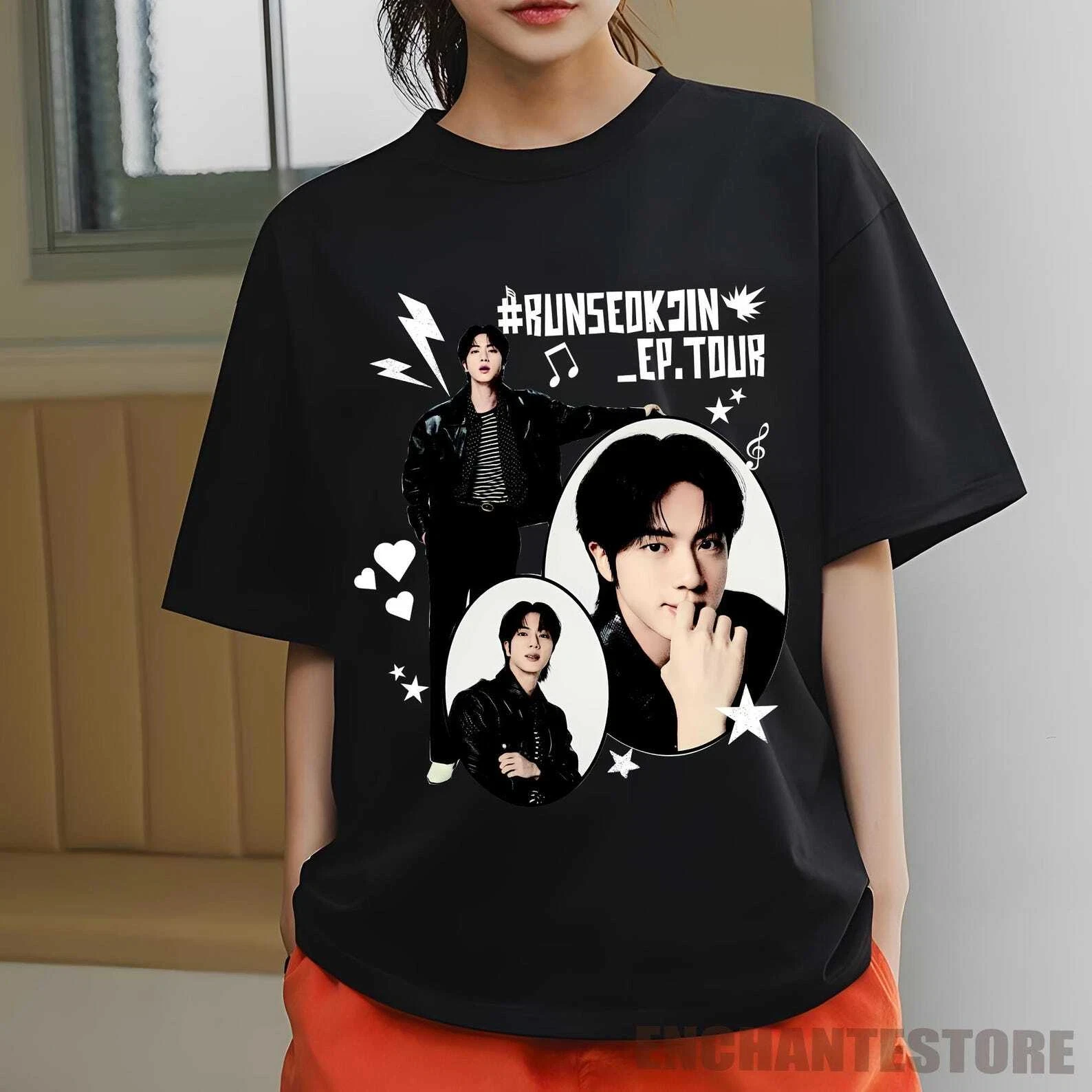 ゆ*り様 BTS JIN RUNSEOKJIN ツアーTシャツ JINサイズ BTS ジン RUNSEOKJIN ep tour in JAPAN白 Tシャツ JIN サイズ