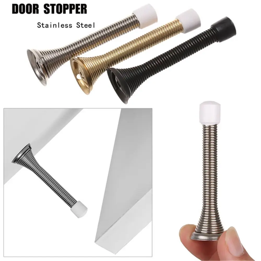 Silicone Door Stopper Door Stopper Bumpers Door Stopper Iron Spring Door Crash Pad Door Handle Guard Anti-Collision Wall Protector
