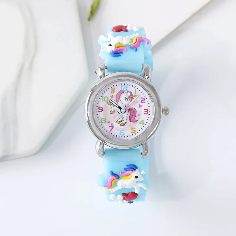 New Kids Watches Cartoon Watches Pink Silicone Quartz Wristwatch Birthday Gift Quartz Watch Kids Watches Boys Girl Watch 2