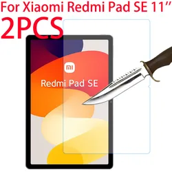 Premium HD Scratch Proof Tempered Glass Screen Protector for 11-inch Tablets - 2 Pack (2PC - Redmi Pad SE)