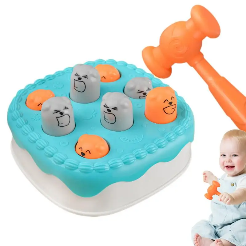 Kids Hammer Toy Cake Shape Wack Mole Hammer Games Interactive Toys Early Learning And Interactive Play For Kids Toddler Pounding
