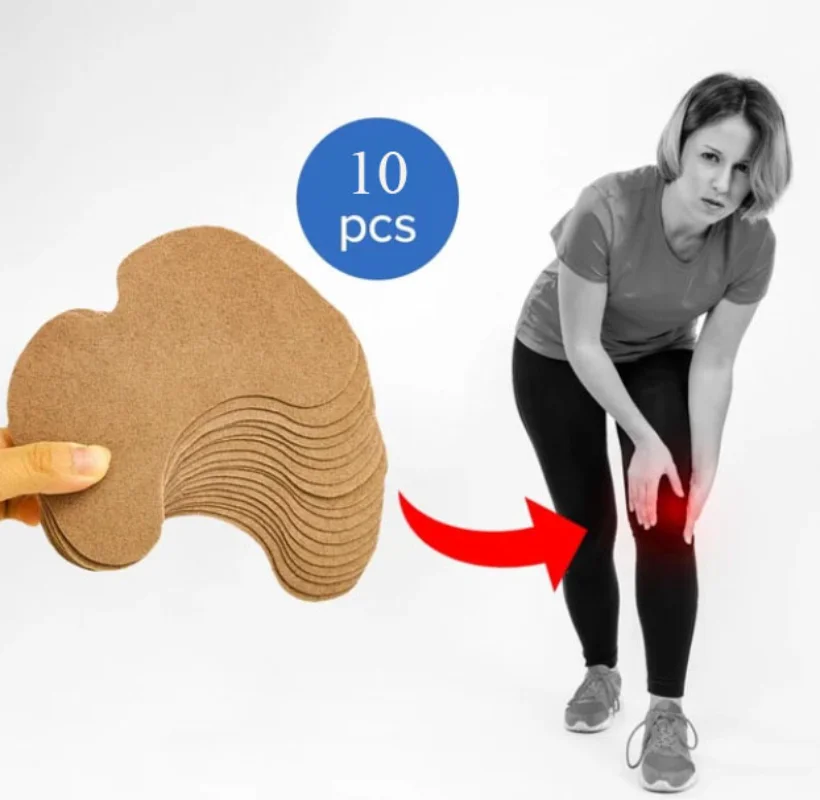 10pcs knee pad knee joint Pain Plaster Self-Heating Sticker Cold Protection Wormwood Extract Rheumatoid Arthritis Patch New knee pad knee patch