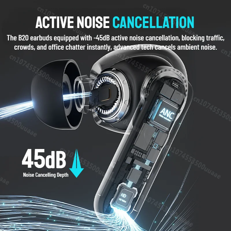 Zombies Cat Alloy ANC Headphones Bluetooth 6.0 -45dB Active Noise Cancellation Earbuds Powerful Deep Bass TWS Wireless Earphones_voghion.com