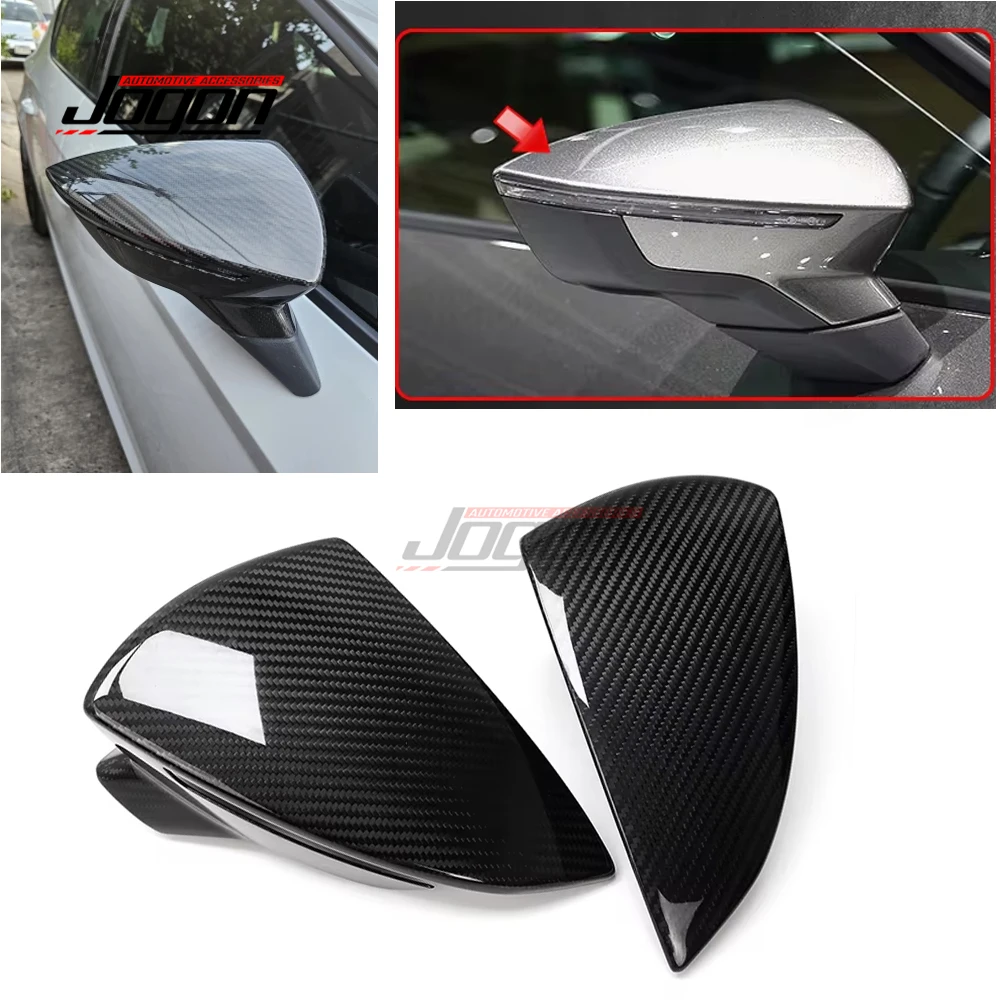 2 Stuks Auto Achteruitkijkspiegel Cap Voor Tesla Model 3 Y 2017-2022, Achteruitkijkspiegel Behuizing Deur Wing Mirror Cover Vervanging Covers Auto Accessoires,A-Y Carbon Fiber