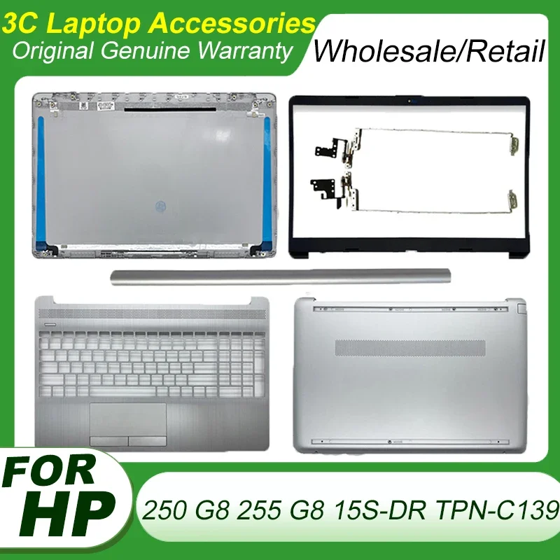 Nuovo Originale Per Hp 250 G8 255 G8 15S-Dr Tpn-C139 15-Dw Lcd Cover Posteriore Lunetta Anteriore Cerniere Superiore Palmrest Inferiore Case L52007-00