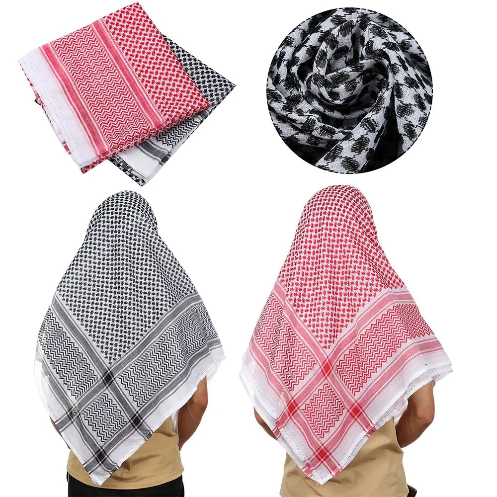 Islamic Traditional Costumes Plaid Shawl Muslim Shemagh Scarf