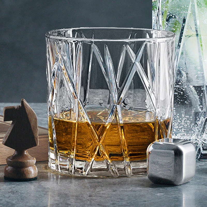 335ml Fashion Whiskey Glass Glassware for Cocktail Scotch Bourbon Gin Vodka Brandy Party Creative Beer Cup Transparent Drinkware