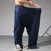 Plus Big Size Black Jeans Men 5XL 6XL 7XL 8XL 54 56 58 59 60 200KG Elastic Denim Trousers Extra Large Male Blue Pants Clothes 4