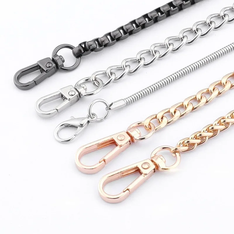 Bag Chain Electroplated Flat Chain Crossbody Bag Metal Chain Shoulder Strap Aluminum Chain Shoulder Strap Parts & Accessories