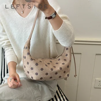 Borsa a Spalla Piccola da Donna con Pois, Stile Hobo, Nuova Tendenza 2026, Vintage Casual, Moda Quotidiana, Borse e Pochette per lo Shopping