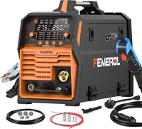 MIG Welder,6 in 1 Gas MIG/Gasless Flux Core/Stick/Lift TIG/Spot Welding/Spool Gun Compatible Aluminum,Multi Process Welder 1