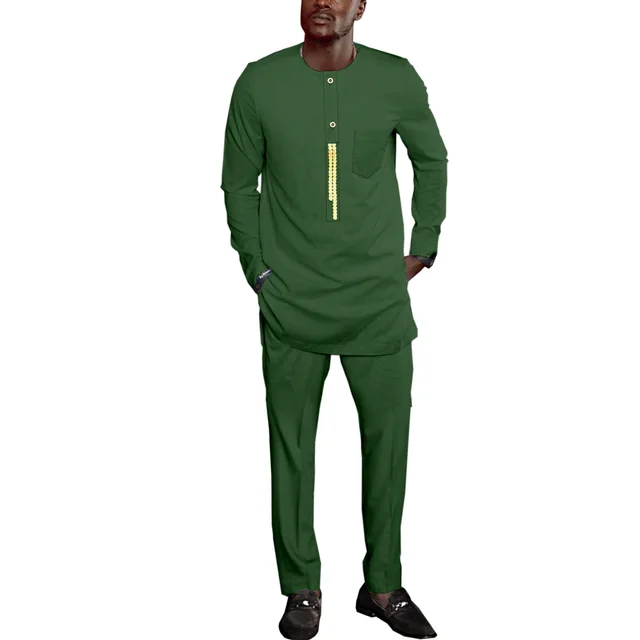 Seyi Long Sleeve Dashiki Outfit - Image 5