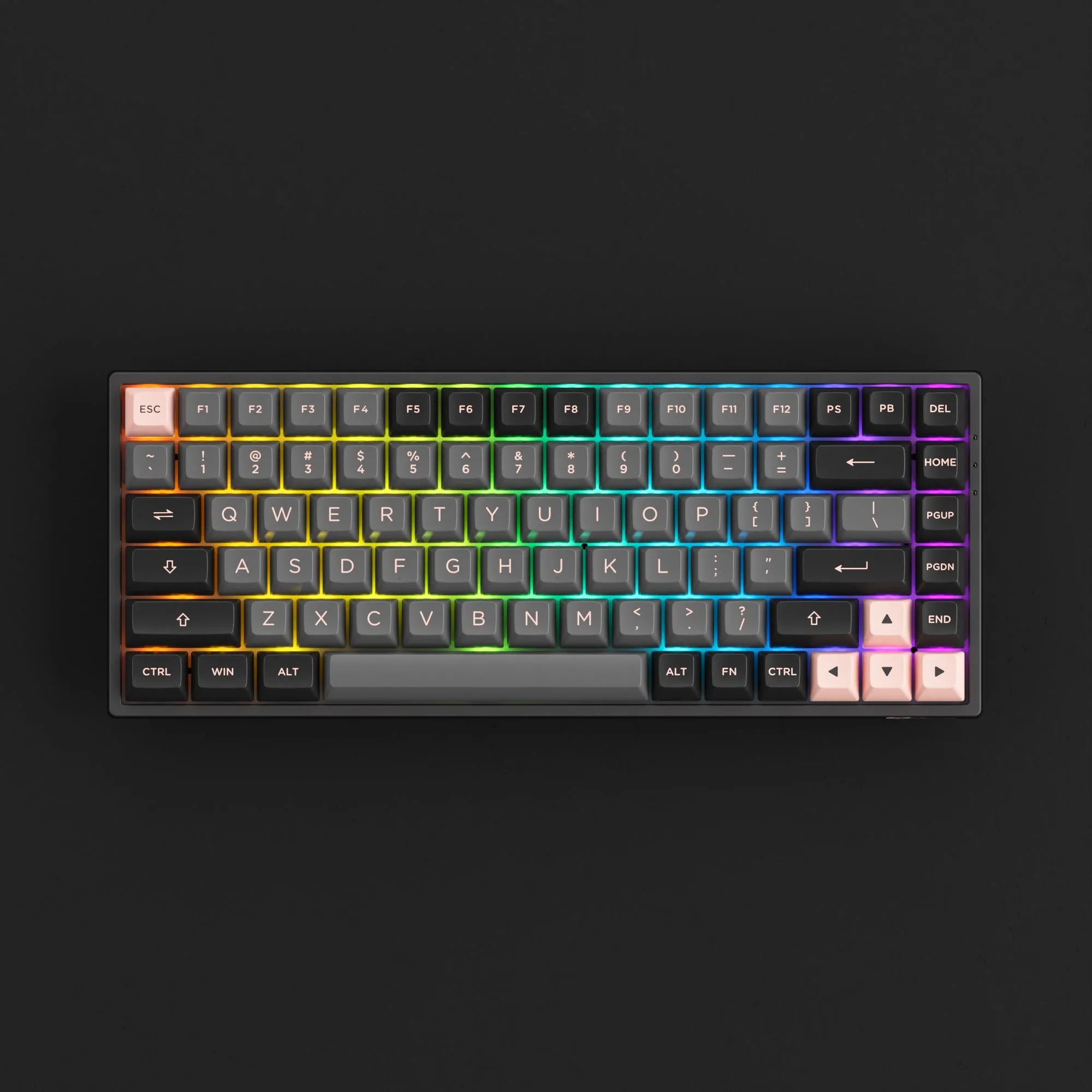 

Akko 3084B Plus Black & Pink 5-Pin RGB Hot-Swap Wireless Mechanical Gaming Keyboard 84-Key BT 5.0/2.4GHz/Type-C PBT Keycap