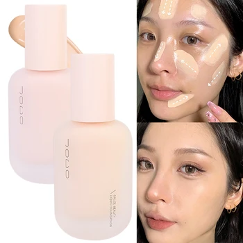 액체 파운데이션 방수 지속되는 컨실러, 풀 커버리지 다크 서클 화이트닝 파운데이션 크림, 브라이트닝 페이스 메이크업, 2 가지 색상