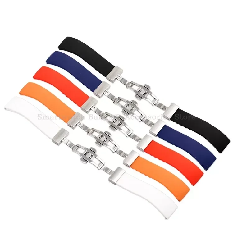 Quick Release Silicone Watch Strap with Butterfly Clasp Bracelet