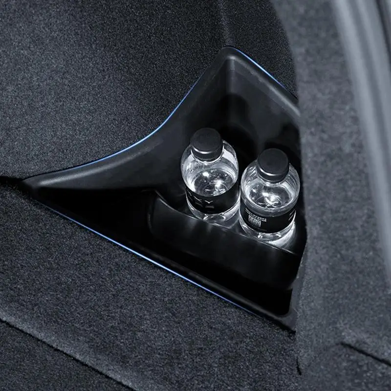 For Tesla for Model 3 2023/2024 Rear Trunk side storage box with Cover for Model 3 Tail Trunk Boot Organizer Protective cover