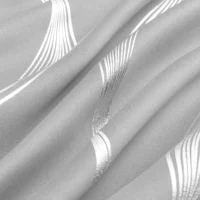 4PCS Blackout Curtains Grommet Thermal Insulated Room Darkening  With Wave Foil Printed For Bedroom 6