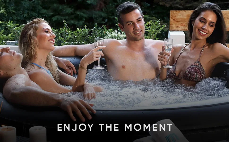 M Spa Premium Super Camaro 138 Jet 6 Person Outdoor Bubble Hot Tub Spa, Black_Artboard5