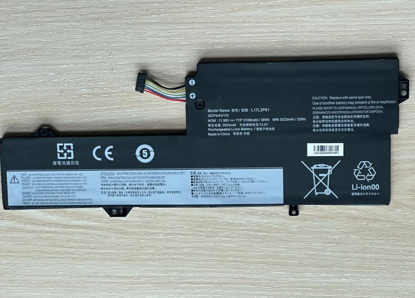 Bateria do Portátil para Lenovo Ideapad 320s13ikb Ioga 720-12ikb Xiaoxin 7000-13 L17l3p61 L17c3p61 L17m3p61 - Imagem 4