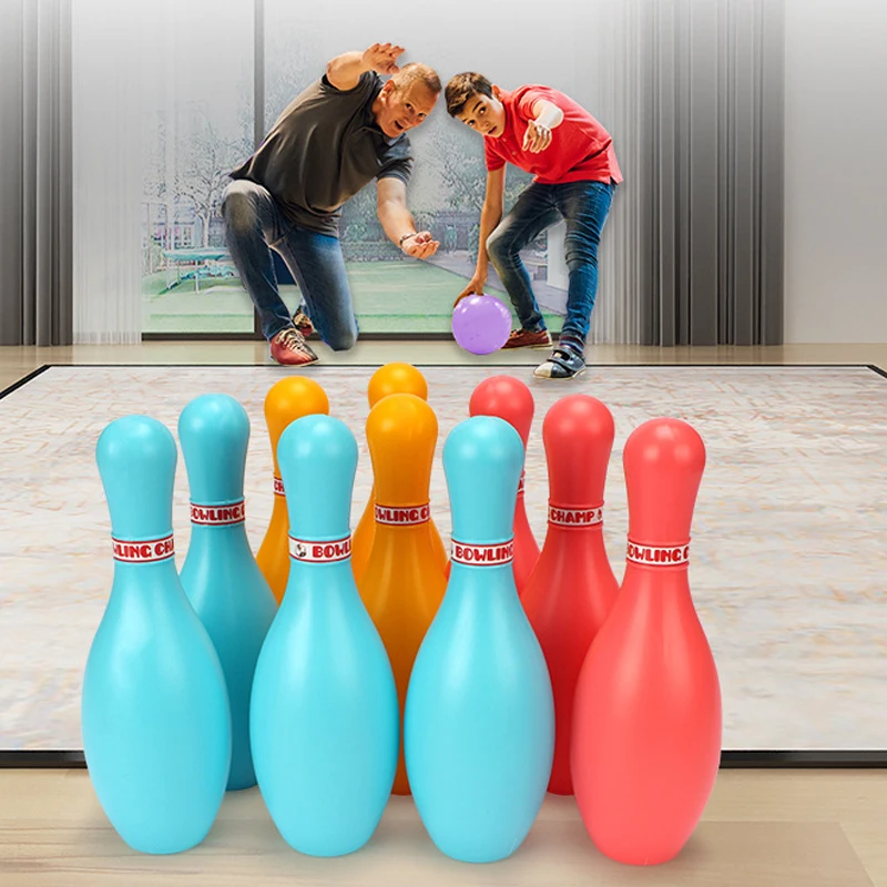 Mini Bowling Set Indoor & outdoor Plastic Children Sports Toys Body Building Parent-child Leisure Interaction Puzzle Gifts TMZ