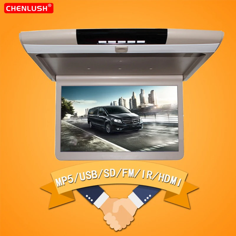 Car Monitor 17 Inch Hd Lcd Screen Automobile Ceiling Tv Mp5 Multimedia