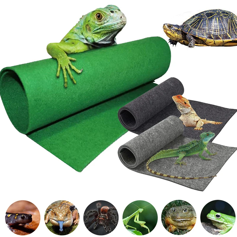 Reptile Carpet Reptile Carpet Pet Lizard Turtle Snake Horned Frog Bearded Dragon Fish Tank Soft Mat Liner Water-absorbing Moisturizing