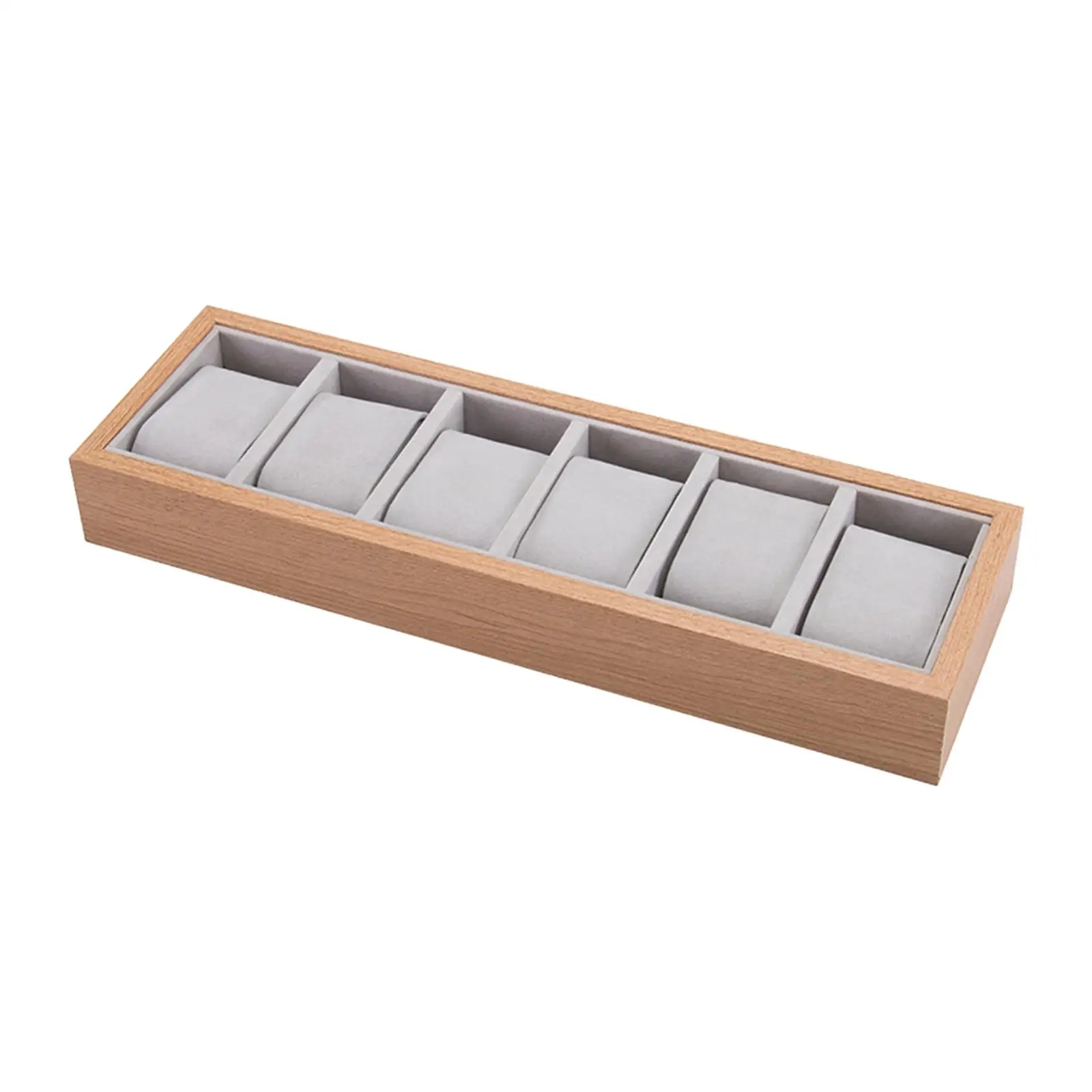 

Watch Organizer Tray Bracelet Tray Storage Holder 6 Slots Showcase Watch Box Organizer for Drawers Home Decoration Table Dresser