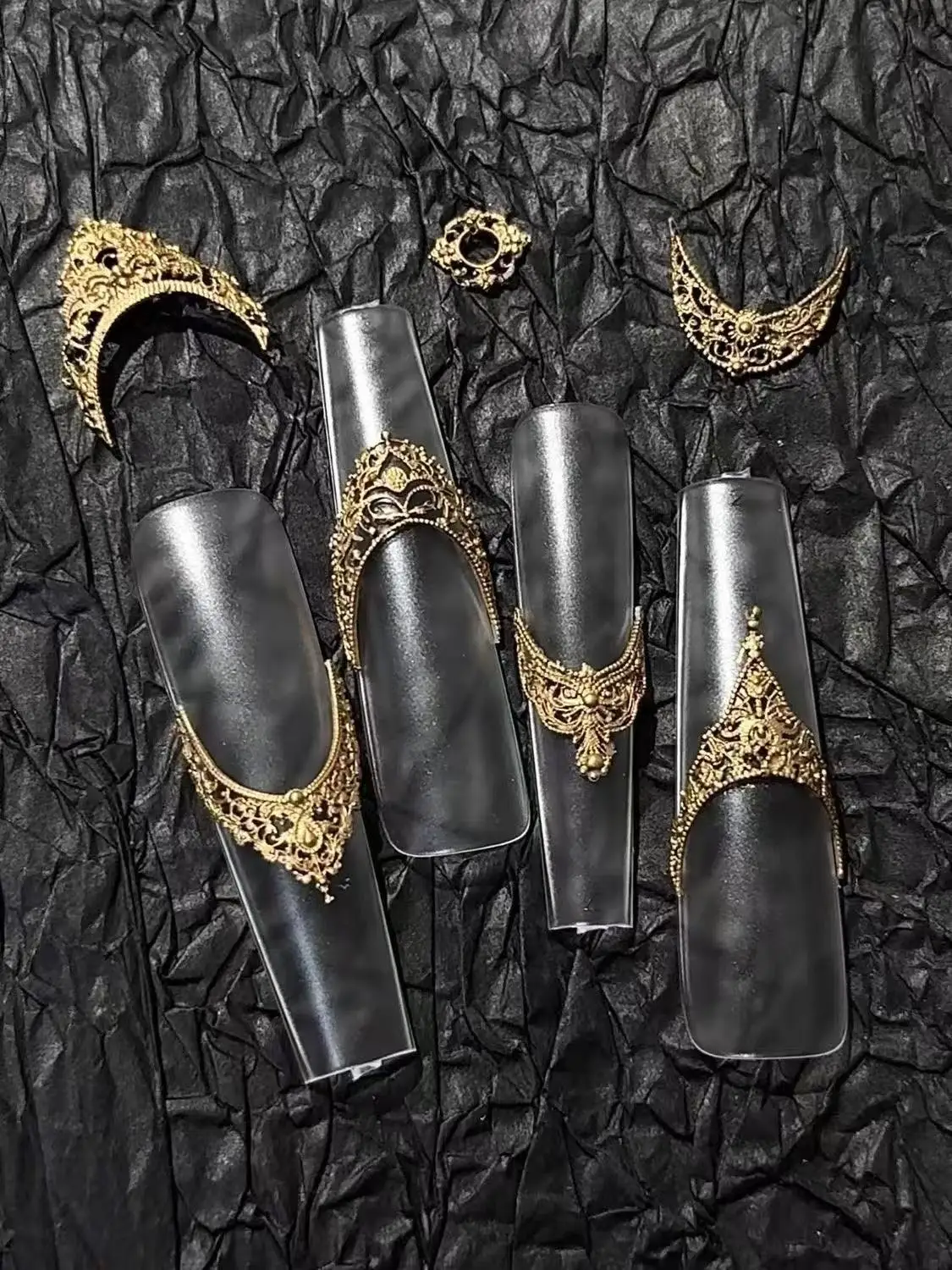 1개 프랑스 목걸이 보석 사진 액자 바로크 하트 3D 아크릴 몰드 네일 아트 장식 DIY 실리콘 네일 몰드