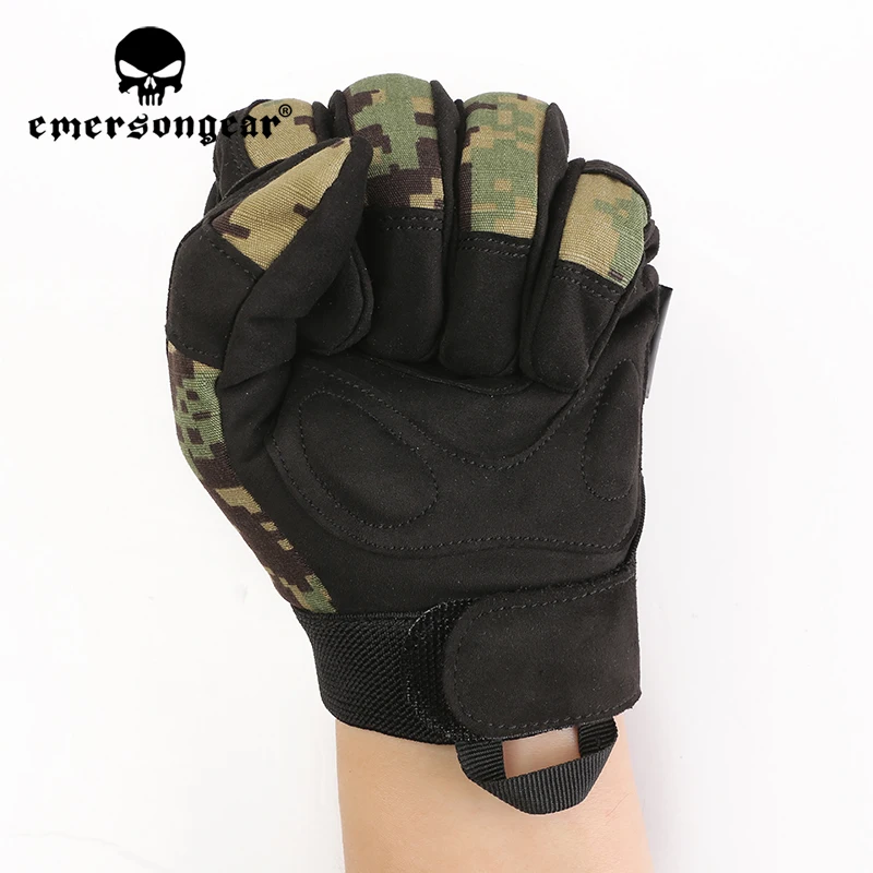 Emersongear Luvas Táticas Leve Camuflagem Dedo Completo Dever Handwear Mão Engrenagem Protetora Airsoft Combate Caça AOR2