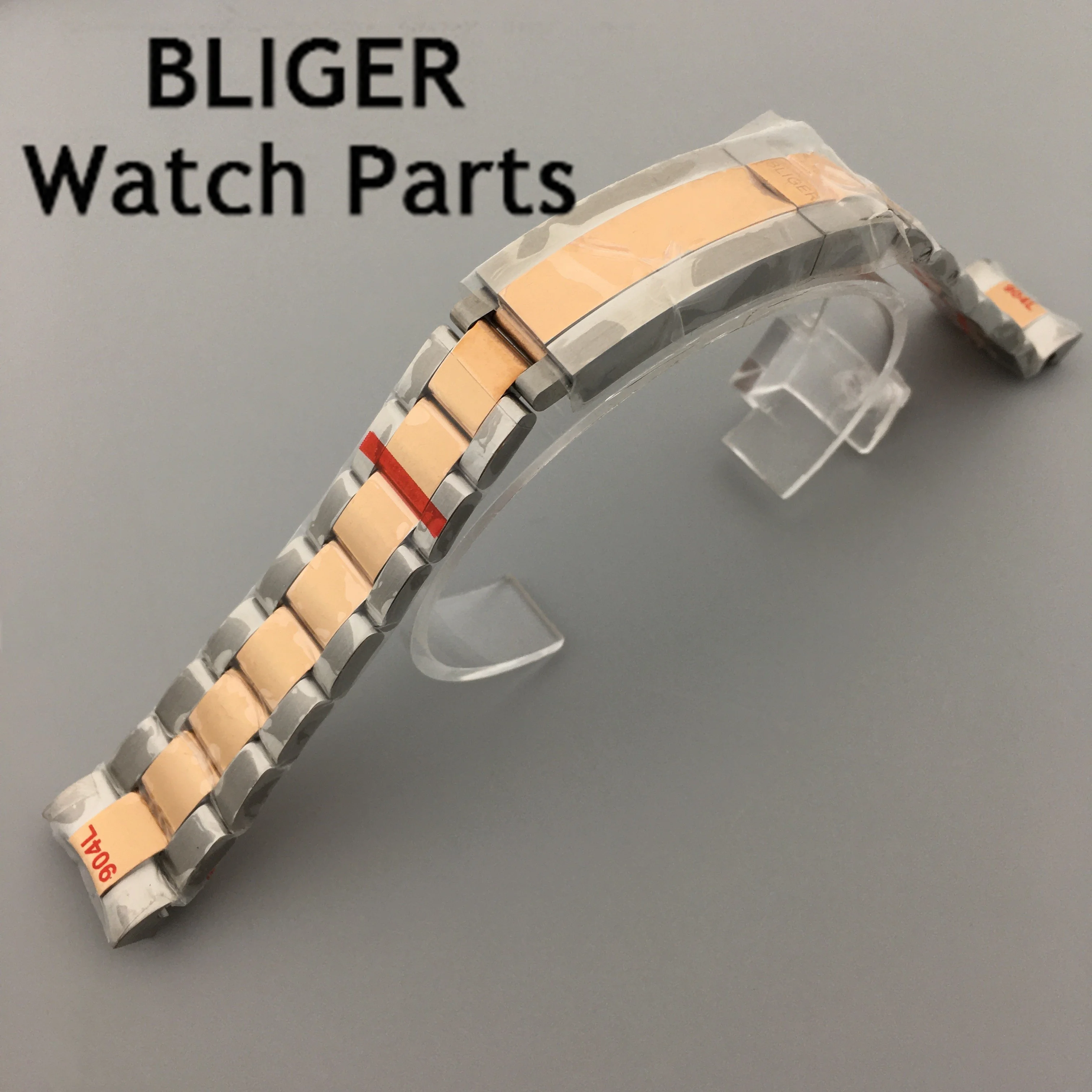 BLIGER 20mm 904L stainless steel bracelet watch band folding buckle fit BLIGER36mm 39mm 40mm case strap