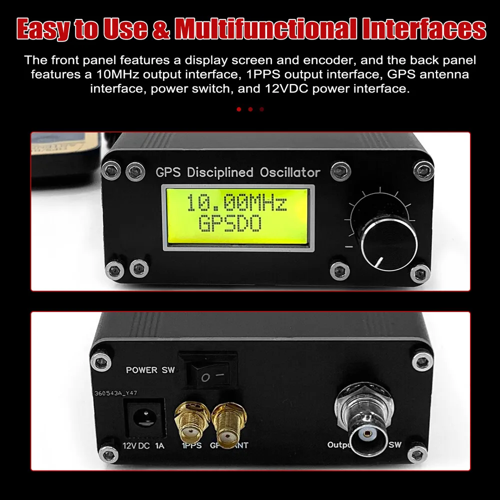 GPSDO 10MHz Frequency Signal Source Positioning System Square Wave GPS Disciplin