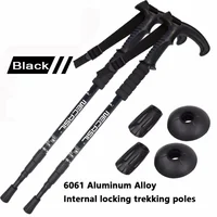 Ultralight Adjustable Outdoor Telescopic Trekking Poles T-Handle Nordic Walking Sticks Non-Slip Adult Hiking Canes for Trekking 1