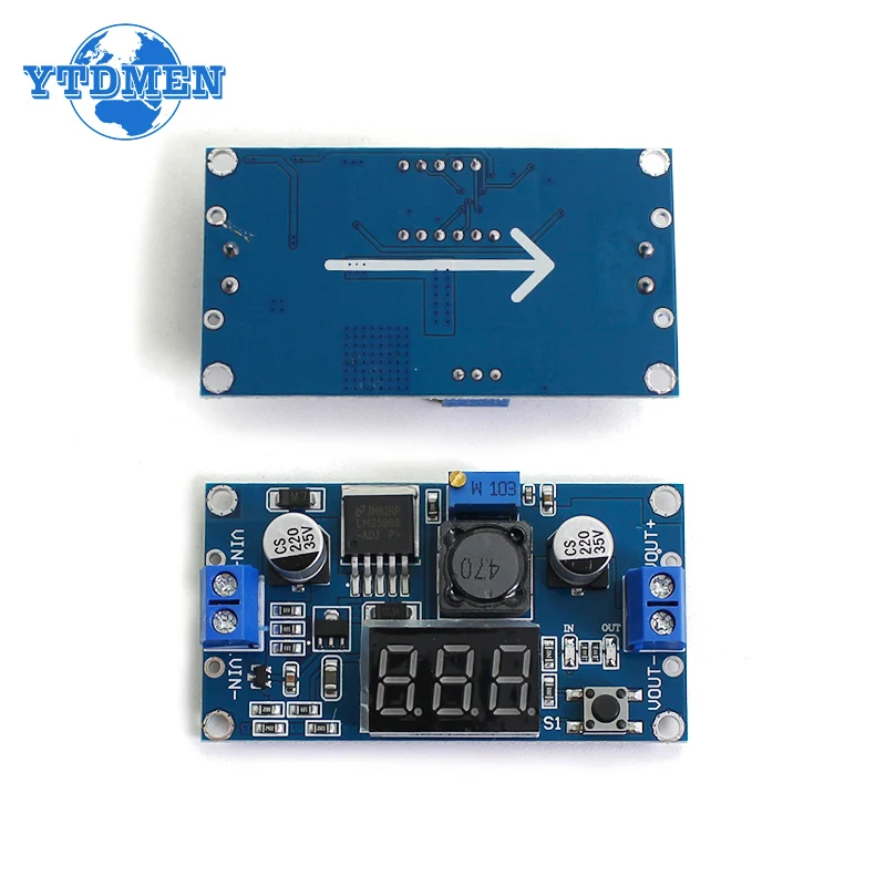 DC Buck Step down Converter LM2596 Voltage Regulator LED Voltmeter 36V to  24V 12V 5V 3.3