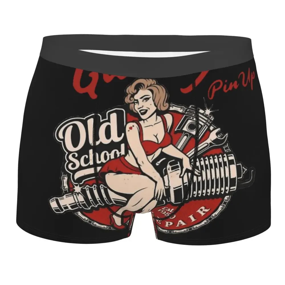 

Трусы-боксеры мужские классические, хлопковое нижнее белье, Pin Up, для старых школ, в гараже, незаменимые