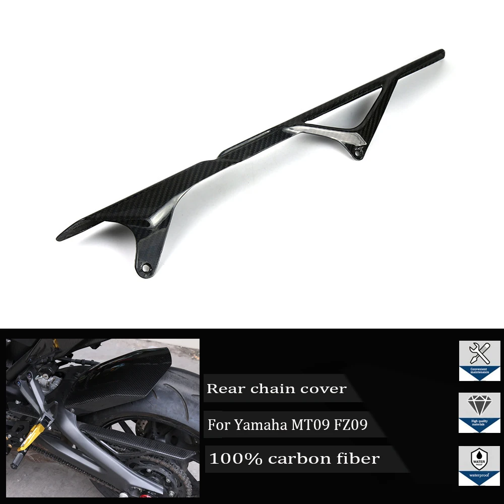 

Suitable for Yamaha MT09 MT-09 FZ09 FZ-09 2013 2014 2015 2016 Motorcycle Modified 3K Carbon Fiber Rear Chain Protective Cover