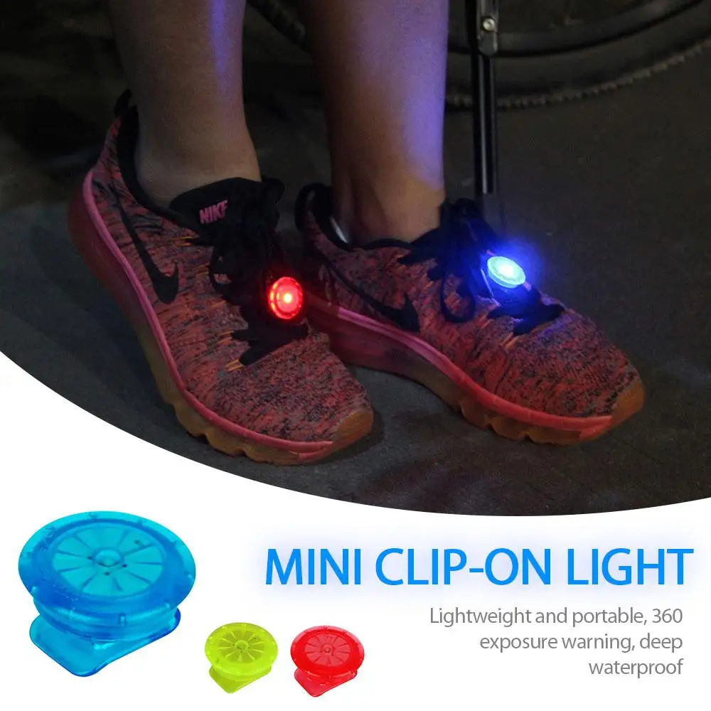 1/2PCS Luminous Shoe Clip Luminous Evening Running Safety Shoe Clips Outdoor Cycling Sports Safety Warning Light
