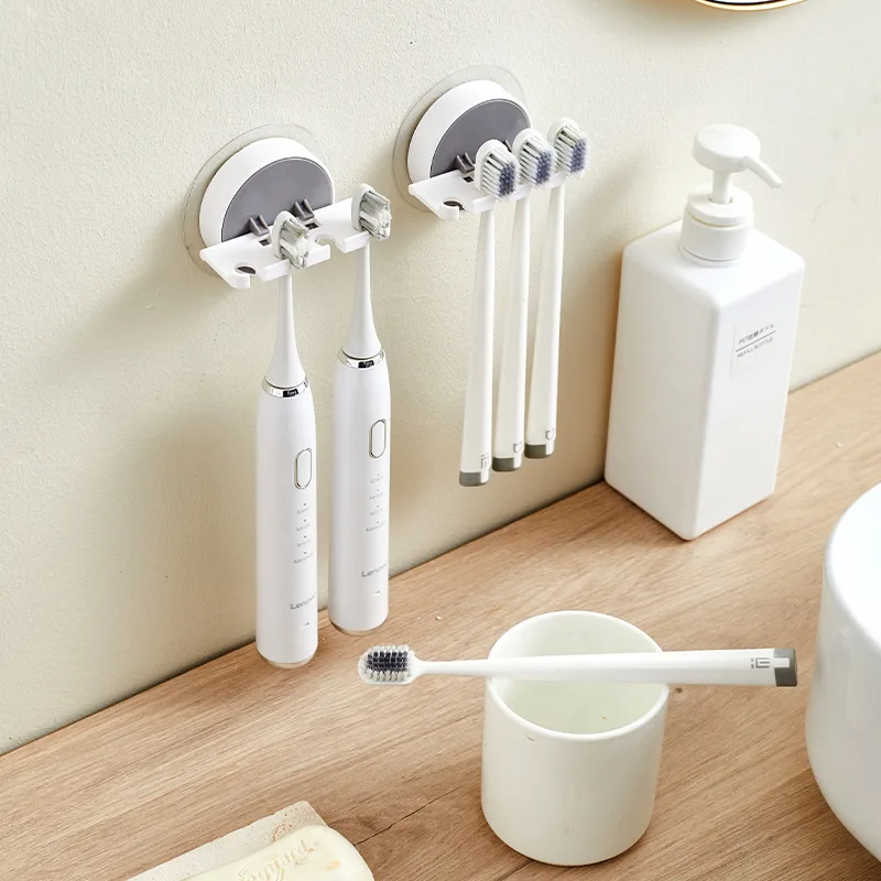 Toothbrush Holder Wall Mount Toothbrush Storage Rack ABS Electric Holder Bathroom Toilet Bedroom Storage Accessories