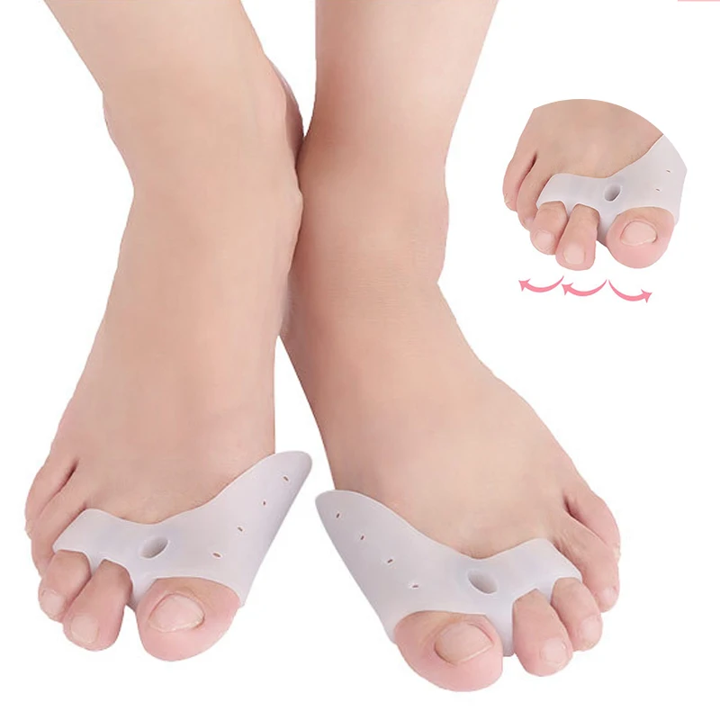

1Pair Foot Care Tool Silicone Toe Separator Forefoot Pad Cushions Hallux Valgus Correction Bunion Orthotics Splint Stretcher