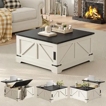 Lift Top Coffee Table with USB 7