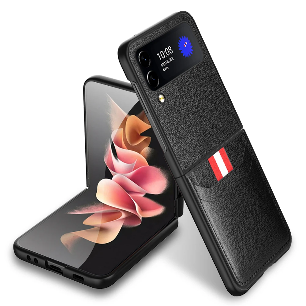 Leather Case for Samsung Galaxy Z Flip - Premium Folding Phone Cover
