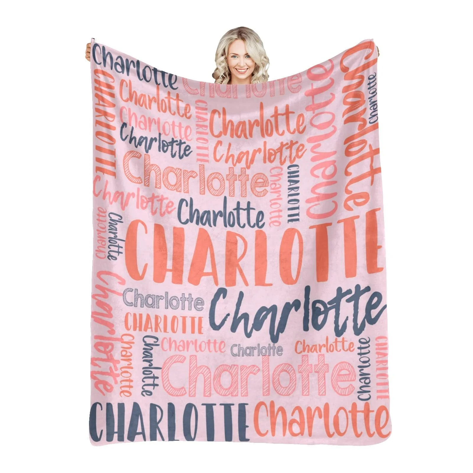 Personalized Flannel Baby Blanket - 30 Color Options, Custom Name, Monochrome Fleece Gift